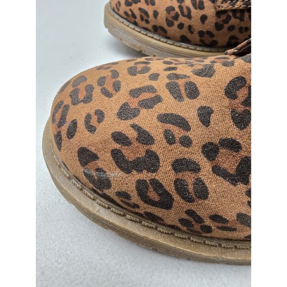 Time & Tru Women’s Size 11 Cheetah Leopard Print Memory Foam Boots Zip & Lace-up - Picture 2 of 7